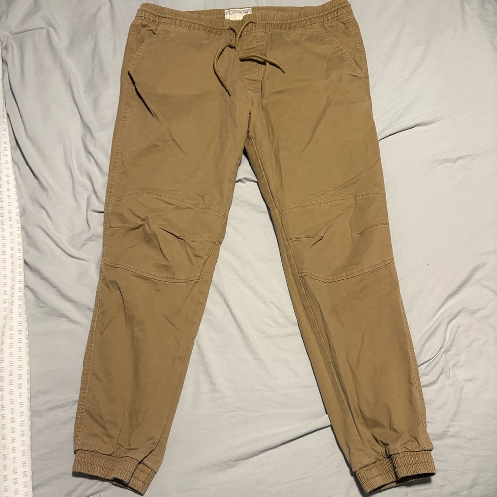 Sun + Stone Men's Khaki Drawstring Joggers